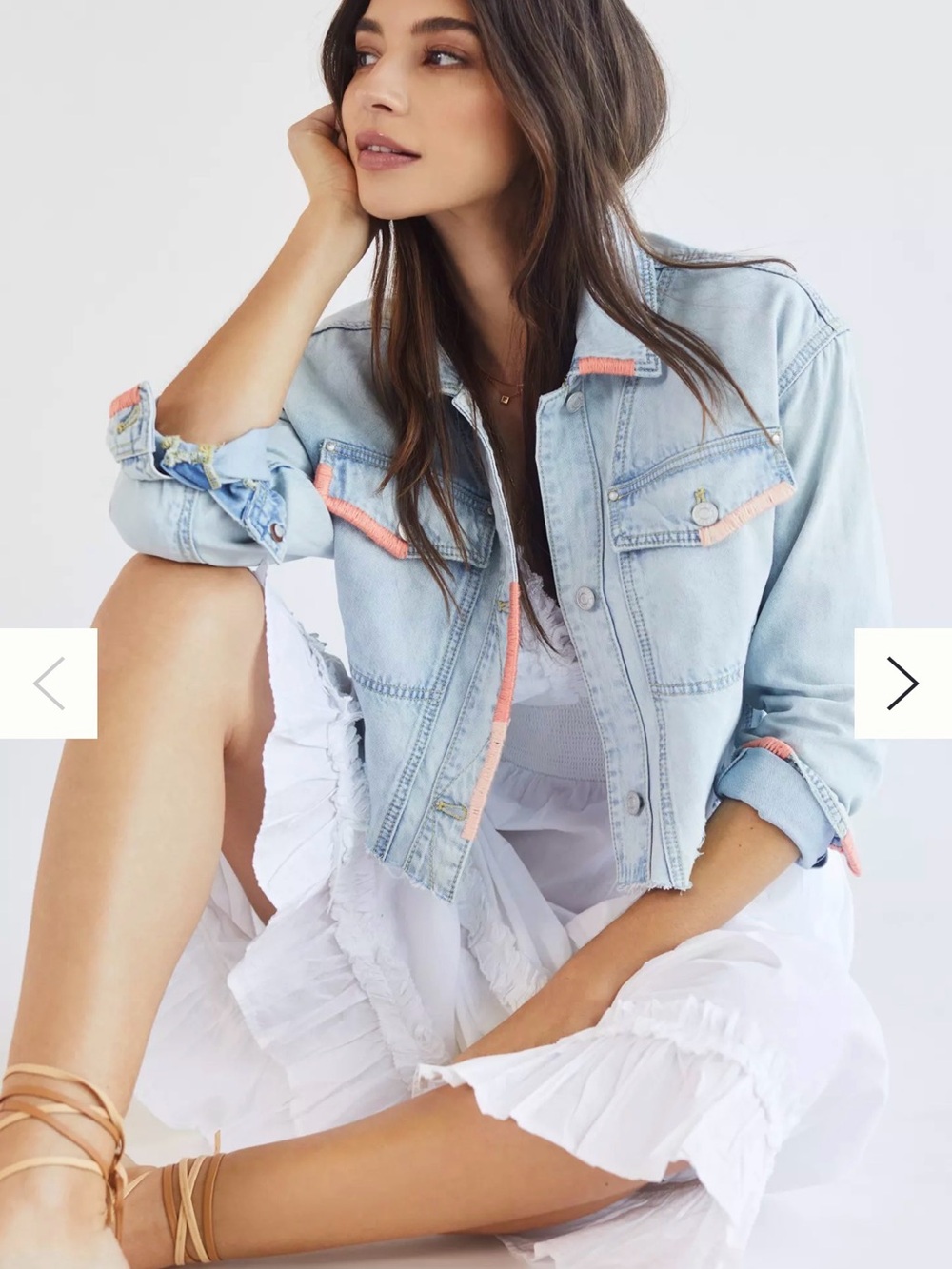 Anthropologie Pilcro Ultra-Crop Trucker Denim Jacket